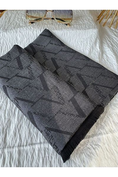 Oxygen Scarfs V Pattern Double Sided Cashmere Silk Shawl 44117