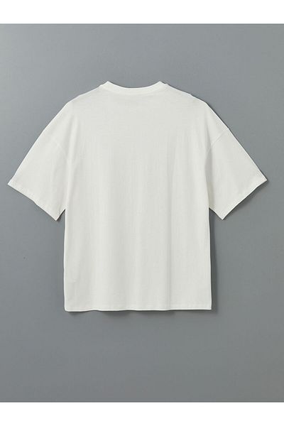 LC Waikiki Tricou pentru bărbați din bumbac pieptănat cu mânecă scurtă cu decolteu și imprimeu de sezon nou - S5HH45Z8