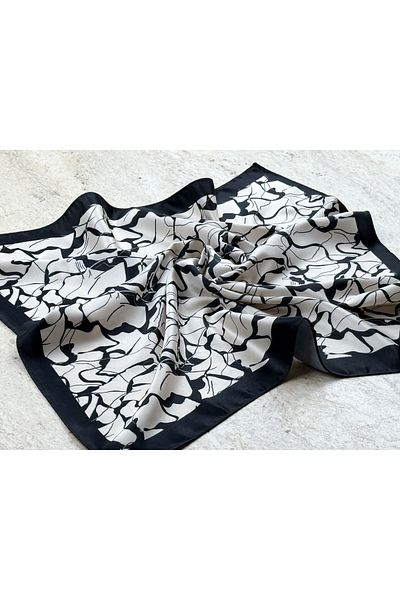 Store Black and White Patterned Elegant Bandana Scarf