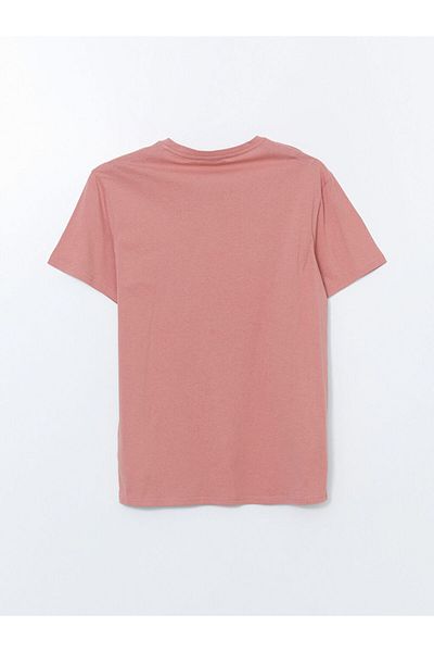 LC Waikiki New Season Crew Neck Κοντό μανίκι εμπριμέ χτενισμένο βαμβακερό ανδρικό Tisort - S5KK06Z8