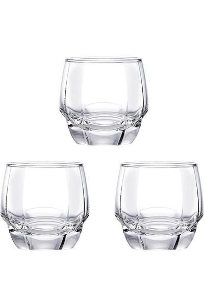 Ocean Charisma Liqueur & Spirits Glasses Set of 3, 340ml - Double Rock Lowball Whiskey