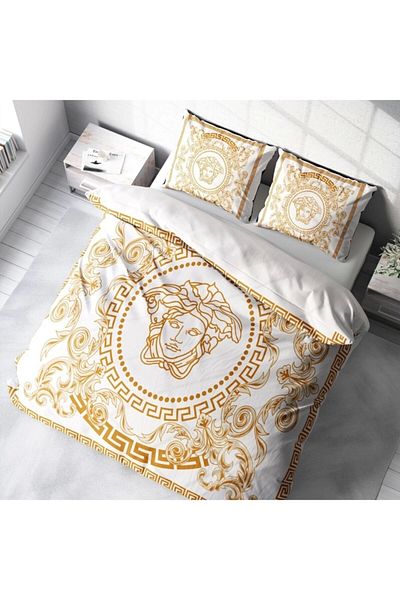 Marcalanya Brand Duvet Cover Set Double Cotton Satin Fabric 6 Piece 3D Digital Printing Duvet Cover Set