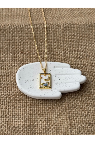 M Miel Kadın Ay Detay Kolye
