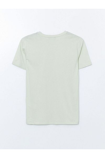 LC Waikiki New Season Crew Neck Κοντό μανίκι εμπριμέ χτενισμένο βαμβακερό ανδρικό Tisort - S5KO95Z8