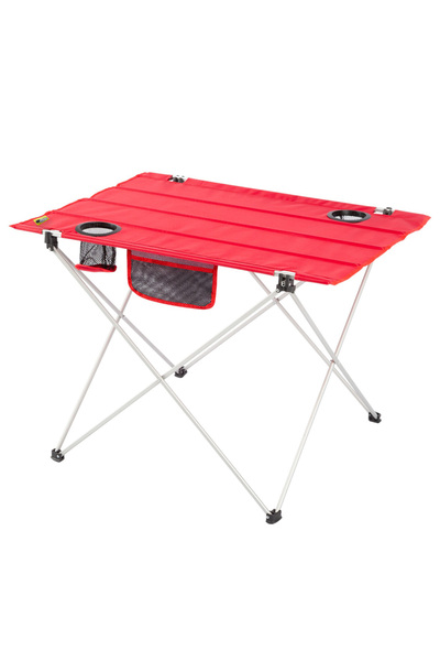 Funky Chairs Ultralight, Xl Boy, 2 Bardak Gözlü, Alüminyum, Katlanır Kamp Ve Piknik Masası (73X54X51) - Kırmızı