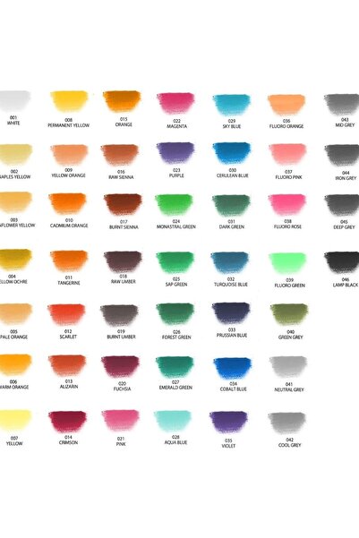 Art Tone Profesyonel Soft Yumuşak Pastel Boya Seti 48'li Renk 4 Floresan Renk Dahil Tüm Renkler