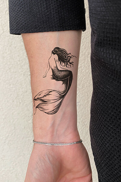 BiWini Deniz Kızı Geçici Dövme Tattoo Bilek Kol Bacak Ve Göğüs Erkek Kadın