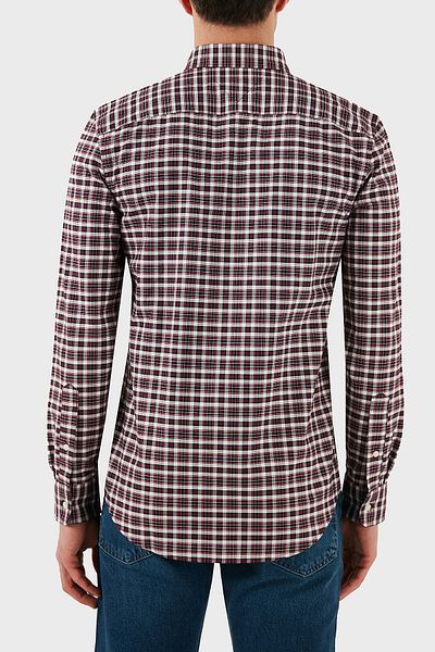 Tommy Hilfiger 100% Cotton Slim Fit Checked Shirt Men's Shirt Mw0Mw37567 0Kp