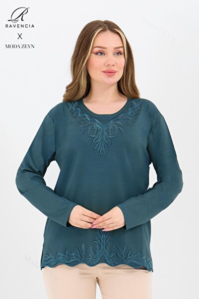 Ravencia Fusta de damă de vârstă mijlocie și peste guler din viscoză Bluză di...