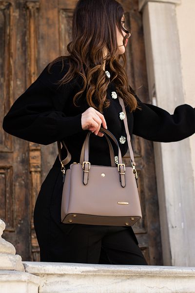 YOGII Mel Model Femei Simplu Elegant Decorat Pere și Geantă de mână, 4 Compartimente cu Accesorii Aurii