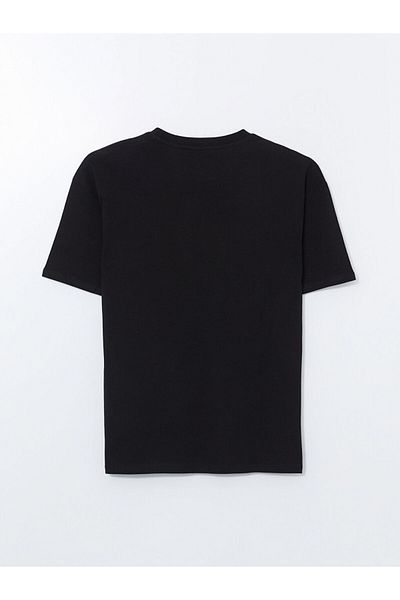 LC Waikiki New Season Crew Neck Κοντό μανίκι εμπριμέ χτενισμένο βαμβακερό ανδρικό Tisort - S5J849Z8