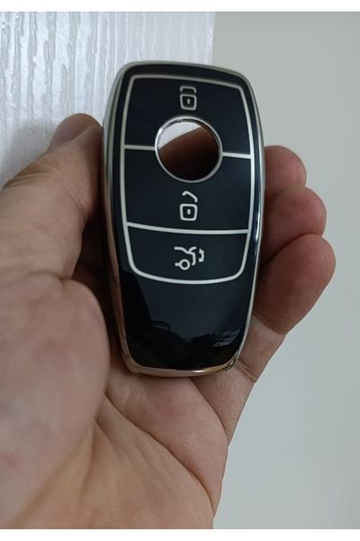 GMA KEYS Mercedes Benz Smart Nano Key Case - Black Silver Color, Fbs4 Type 4 Button between 2017-2020