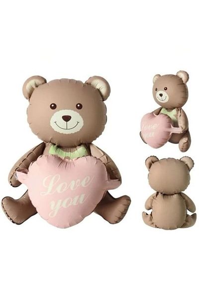 BeySüS Heart Motif Bear Balloon Sitting Model