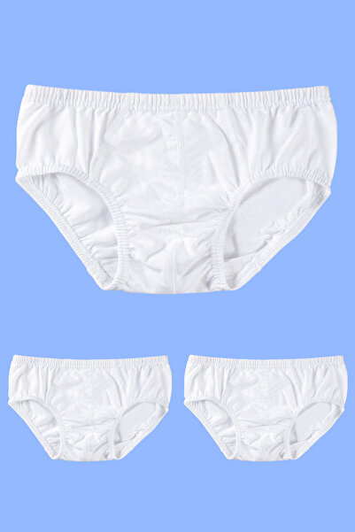 Arma Yıldız Boy's White Undershirt Underpants Set 3 Pack