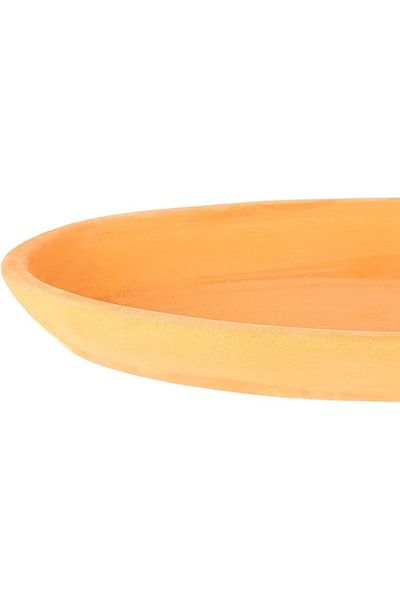 AKDC Oval Flat 15Cm X 28Cm X 4Cm Clay Colour