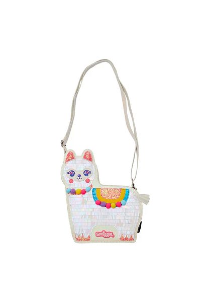 SMIGGLE Girl's Messenger Bag with Sequin Embroidery and Pom Pom Detail