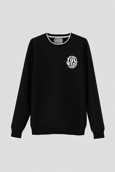 FANA Men's Sweatshirt Slogan Printed Wish You Were Here