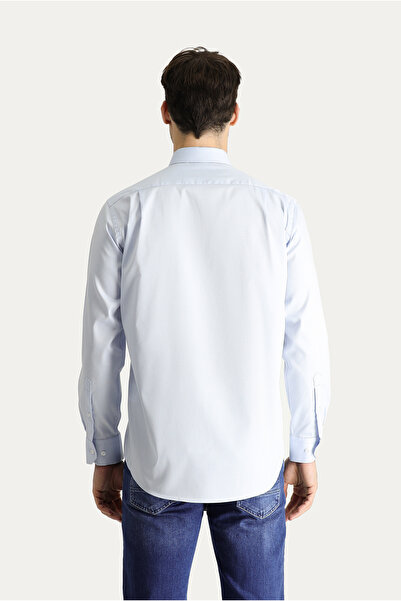 Kiğılı Uzun Kol Klasik Non Iron Oxford Pamuklu Gömlek