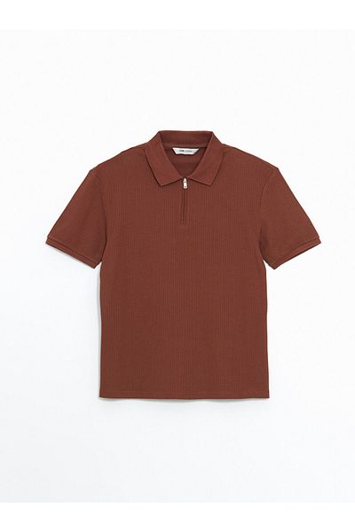 LC Waikiki Lcw Vision Red Polo Neck Short Sleeve Men's T-Shirt