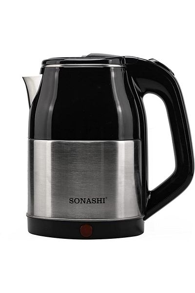 sonashi غلاية لاسلكية من الفولاذ المقاوم للصدأ سعة 1.8 لتر SKT-1811