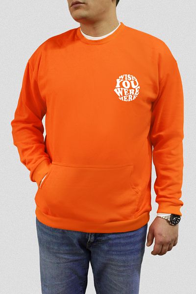 FANA Men's Sweatshirt Slogan Printed Wish You Were Here