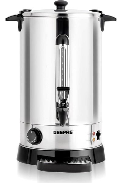 Geepas S/S Water Boiler, Silver, GK38048 | 20L Electric Kettle for Tea, Coffee, Hot Water, & More