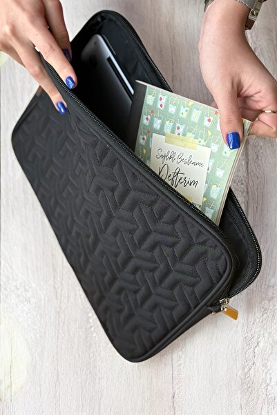 Aggu Bebe iPad Air Pro & Matepad & Galaxy & Tablet Kılıfı 11" - 12'' İnç Uyumlu Kapitoneli Omuz Askılı