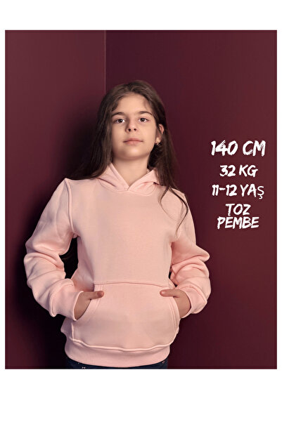 pxm 3 Iplik Şardonlu Çocuk Kapşonlu Ve Kanguru Cepli Sweatshirt Günlük Kullan...