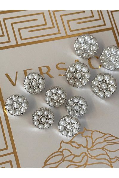 ODDA TASARIM ATÖLYESİ Pearl flower model design blazer button set