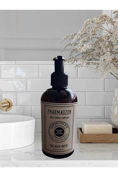 PHARMAOZON Collagen Biotin Ozone Oil Shea Butter Panthenol Professional Frequent Wash Shampoo 250ml