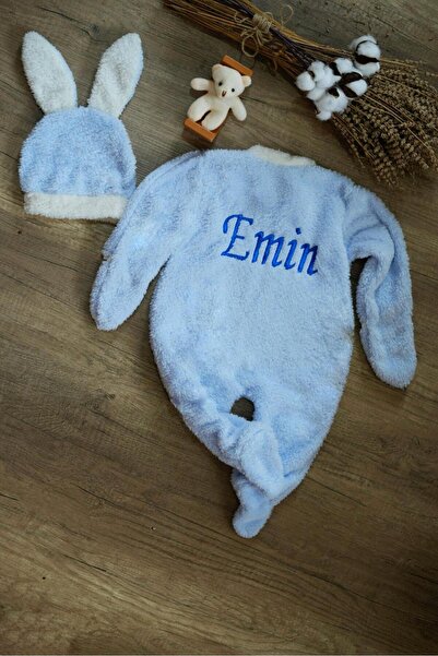 tinykiddesign Bebek Welsoft Tavşan Kulaklı Tulum Ve Şapka Yumuşak Tulum Kişiy...
