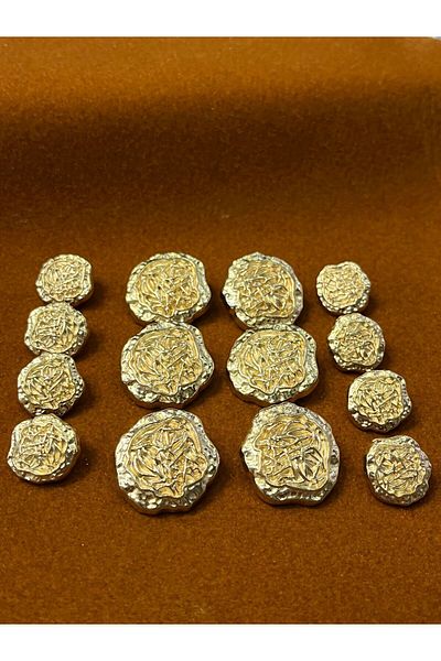 ODDA TASARIM ATÖLYESİ Light Gold Metal Blazer Set - Special Design, Network Model