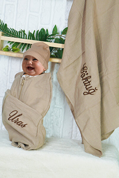 tinykiddesign Pamuklu Antialerjik Bambu Müslin Tulum Kundak Battaniye Seti Is...