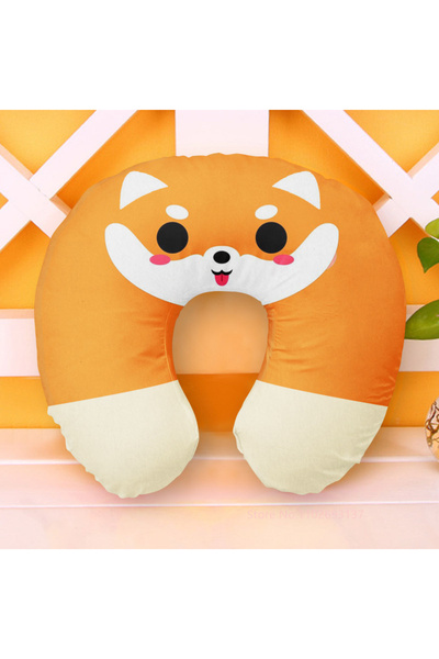 Choice وسادة رقبة للسفر على شكل حرف U من كورجي، بتصميم رسوم متحركة لطيفة، على...