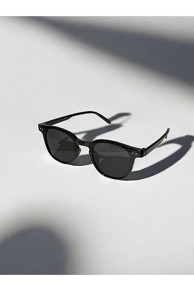 MAROVOAY Men's Unisex Black Sunglasses with Uv400 Protection