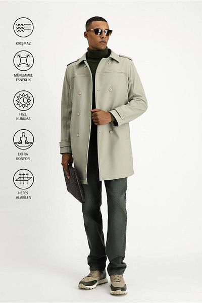 Kiğılı Techno-Line Double Breasted Top Coat & Trench Coat