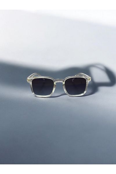 MAROVOAY Clear Women Men Unisex Sunglasses with Uv400 Protection