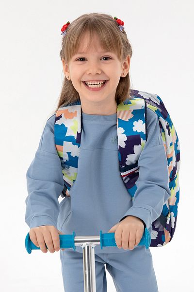 U.S. Polo Assn. Girl's Light Blue Crew Neck Sweatshirt 50296380 -Vr003