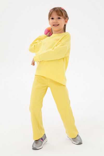U.S. Polo Assn. Girl's Yellow Crew Neck Sweatshirt 50296380 -Vr044