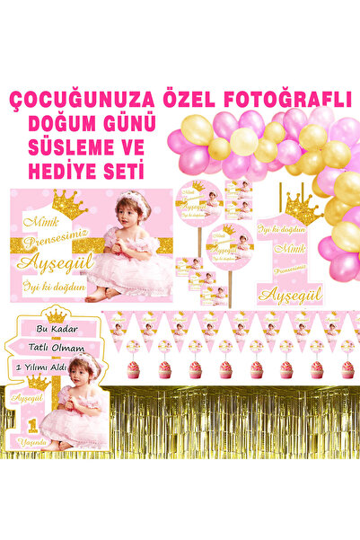 Sunligo Bir Yaş Doğum Günü Süsleme ve Hediyelik Seti (Her yaş için hazırlanma...