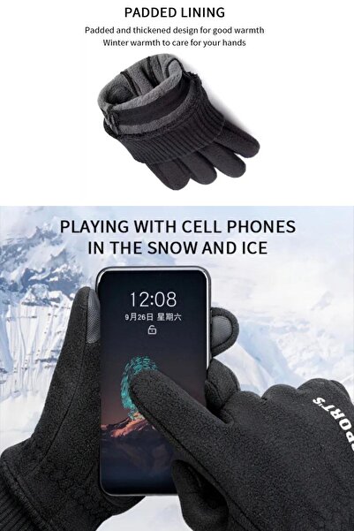 Motiva Fleece Gloves Cold Weather Touch Winter Sport Motorcycle Soldier Tactical Snow Gloves