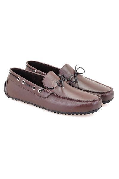 Desa Мъжки кожени мокасини Cerise Brown