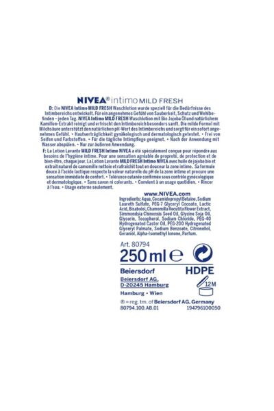 NIVEA Intimo yıkama losyonu Mild Fresh (250 ml)