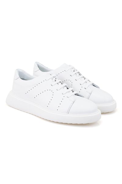 Desa Ανδρικά δερμάτινα αθλητικά παπούτσια Parker White