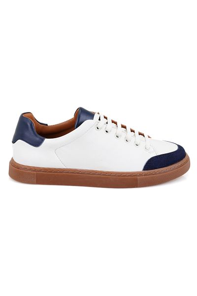 Desa Pantofi sport din piele albastru bleumarin de damă