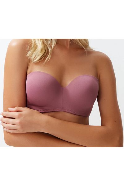 ELOSH BOUTIQUE Πλεκτό σουτιέν με λουράκι χωρίς γέμιση ολόκληρο καπάκι μπαλκονέτο με αφαιρούμενο λουράκι