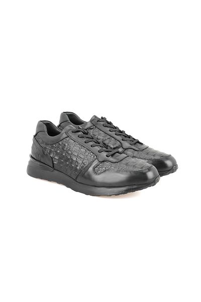 Desa Pantofi casual din piele pentru bărbați Monstex Black