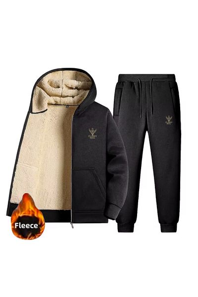 CLASSY.MODA Σετ αθλητικής φόρμας - Χειμερινό 3 τεμάχια - ΓΙΛΕΚΟ - Κάτω-πάνω 3 νήματα ράστερ - Κέντημα - ΑΘΛΗΤΙΚΟ ΣΕΤ -