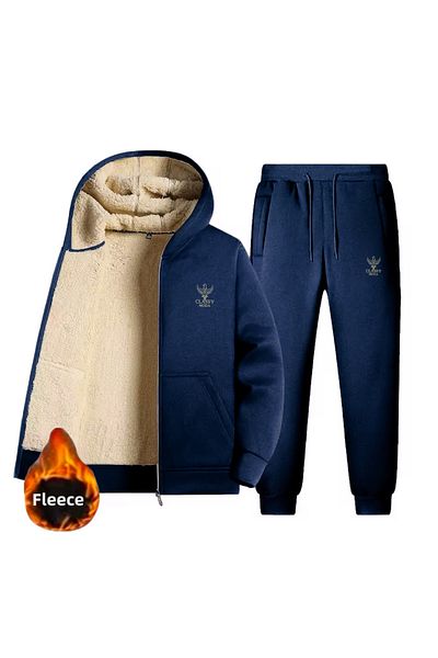 CLASSY.MODA Σετ αθλητικής φόρμας - Χειμερινό 3 τεμάχια - ΓΙΛΕΚΟ - Κάτω-πάνω 3 νήματα ράστερ - Κέντημα - ΑΘΛΗΤΙΚΟ ΣΕΤ -