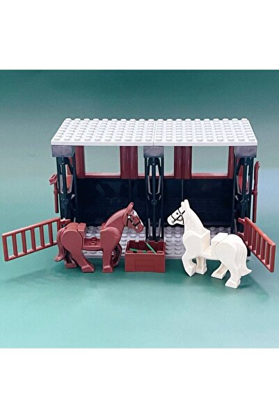 Choice إسطبل خيول MOC إسطبل خيول مكعبات بناء مزرعة مدينة حظيرة أبقار مجموعة أ...